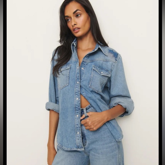 Reformation Tops - Reformation Deeper Well Denim Shirt - NWT!